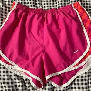 Nike Women's Fuchsia and Orange Athletic Shorts